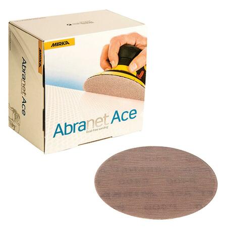 MIRKA 5 in. 180 Grit Abranet Ace Mesh Grip Disc, Light Maroon MAAC.232.180